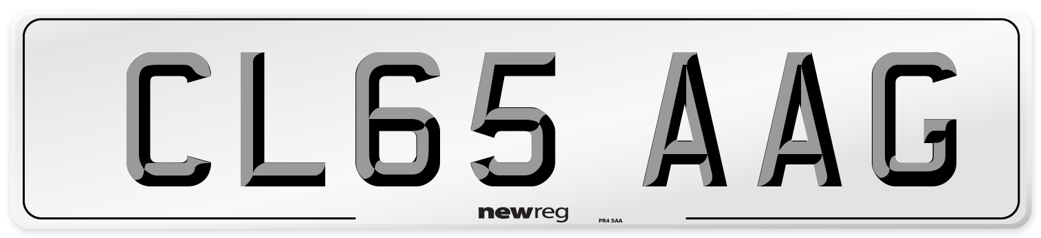 CL65 AAG Number Plate from New Reg